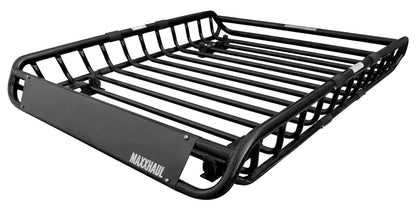MaxxHaul Steel Roof Rack Cargo Basket, 46" x 36" x 4.5" Roof Top Carrier, Universal Fit for Cars, SUVs, Vans, and RVs, 150 lb Capacity, Weather-Resistant Easy-Install Cargo Storage (70115)