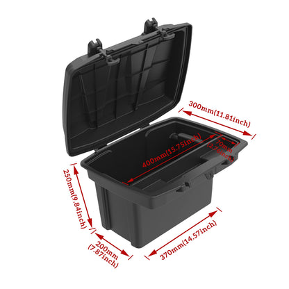 SAUTVS Double Layer Cargo Storage Box for Can-Am Defender/Commander, Removable Rear Cargo Box Bed Trunk Storage Bin for Can Am Defender HD5 HD7 HD8 HD9 HD10 Max/Commander Accessories