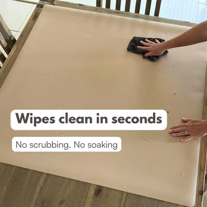 Table Craft Mat to Protect Dining Table, Craft Mess mat 38"x39.4" Great for Childrens Crafts and Play Protect Your Furniture from Spills and Mess Easy to Clean, Heat Resistant (Clay, 38" 39.4")'