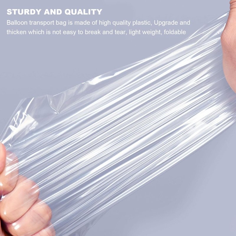 Balloon Transport Bags 8 Pack - 98.4"x59" Heavy-Duty Reusable Clear Plastic Bags for Large Inflated Balloons, Balloon Arch Storage, Party Decoration Supplies