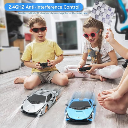 QUN XING Remote Control Car 1:24 Officially Licensed 2.4GHZ Rc Cars Lambo Sport Racing Toy Car for Kids Boys 4-7 Years Birthday GiftSilver