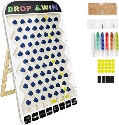 Zhenx Extra Large Prize Drop Board 41.3 x 23.6 Prize Drop Disc Game Wood Disc Drop Games for Family Parties Parties Trade Show Booth and Carnival Game