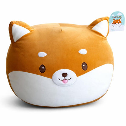 WORLD OF PLUSH 29 Inch Giant Shiba Inu Plush – 3.6 lb Oversized Squishy Stuffed Animal Pillow, One of The Largest Dog Plush Toys for Bed & Dorm, Cute Kawaii Room Decor Gift