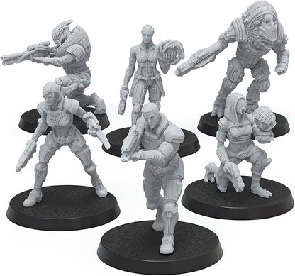 Mass Effect Heroes of The Normandy Alpha Resin Collectors Miniature Set - Upgrade Your Game with Tabletop Miniatures! Ages 14+ 1-4 Players 45-90 Min Playtime Made by Modiphius Entertainment