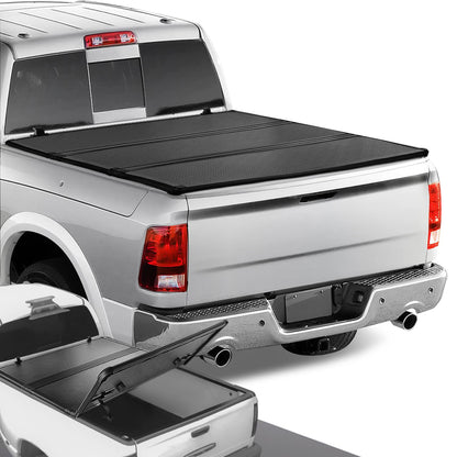 DNA Motoring TTC-HARD-018 Truck Bed Top Hard Solid Tri-Fold Tonneau Cover Compatible with 09-18 Ram 5.7Ft Fleetside Short Bed