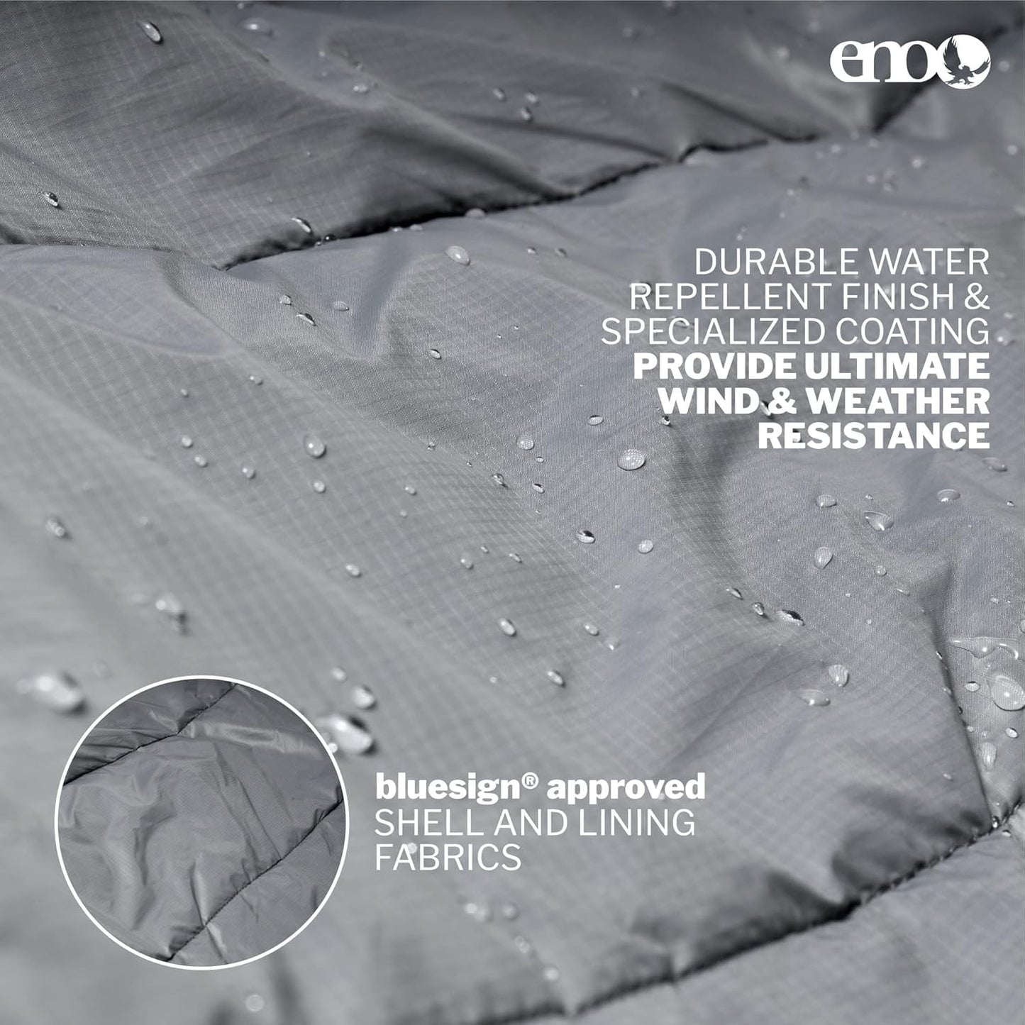 ENO, Eagles Nest Outfitters Vesta TopQuilt Water-Repellent and Insulated Hammock Blanket, Storm