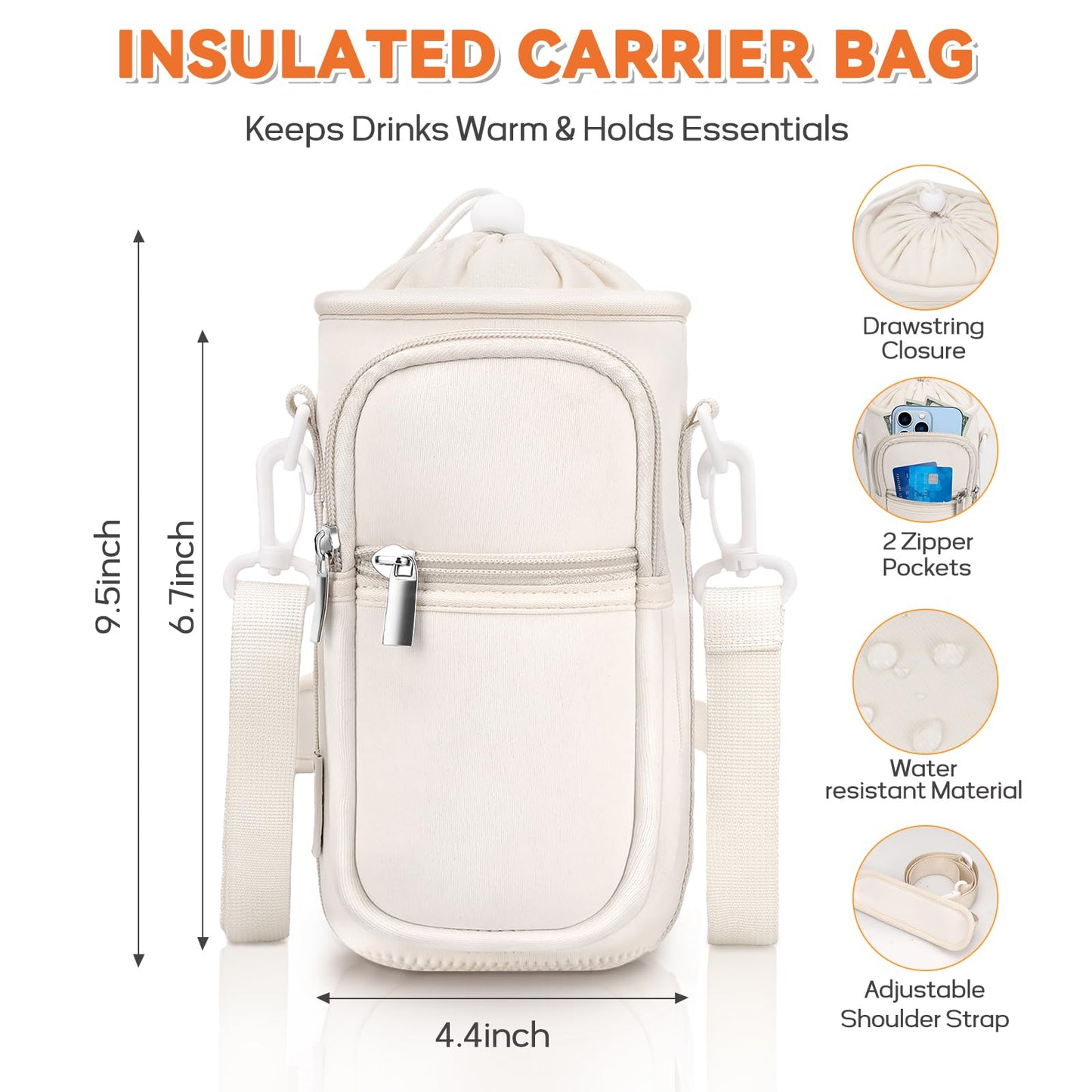 Portable Blender Personal Juicer for Shakes and Smoothies - 20 OZ Electric Protein Shaker Bottle with Insulated Sleeve, Travel Lid, USB-C Rechargeable - Mini Small Blender Cup for Kitchen, Office, Gym