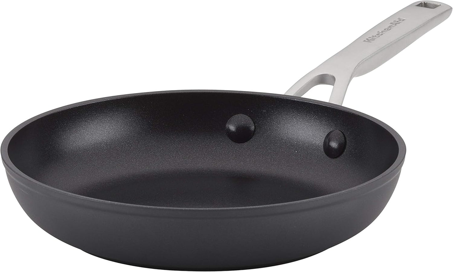 KitchenAid Hard Anodized Nonstick Fry Pan - 8.25 Inch Induction Skillet in Matte Black