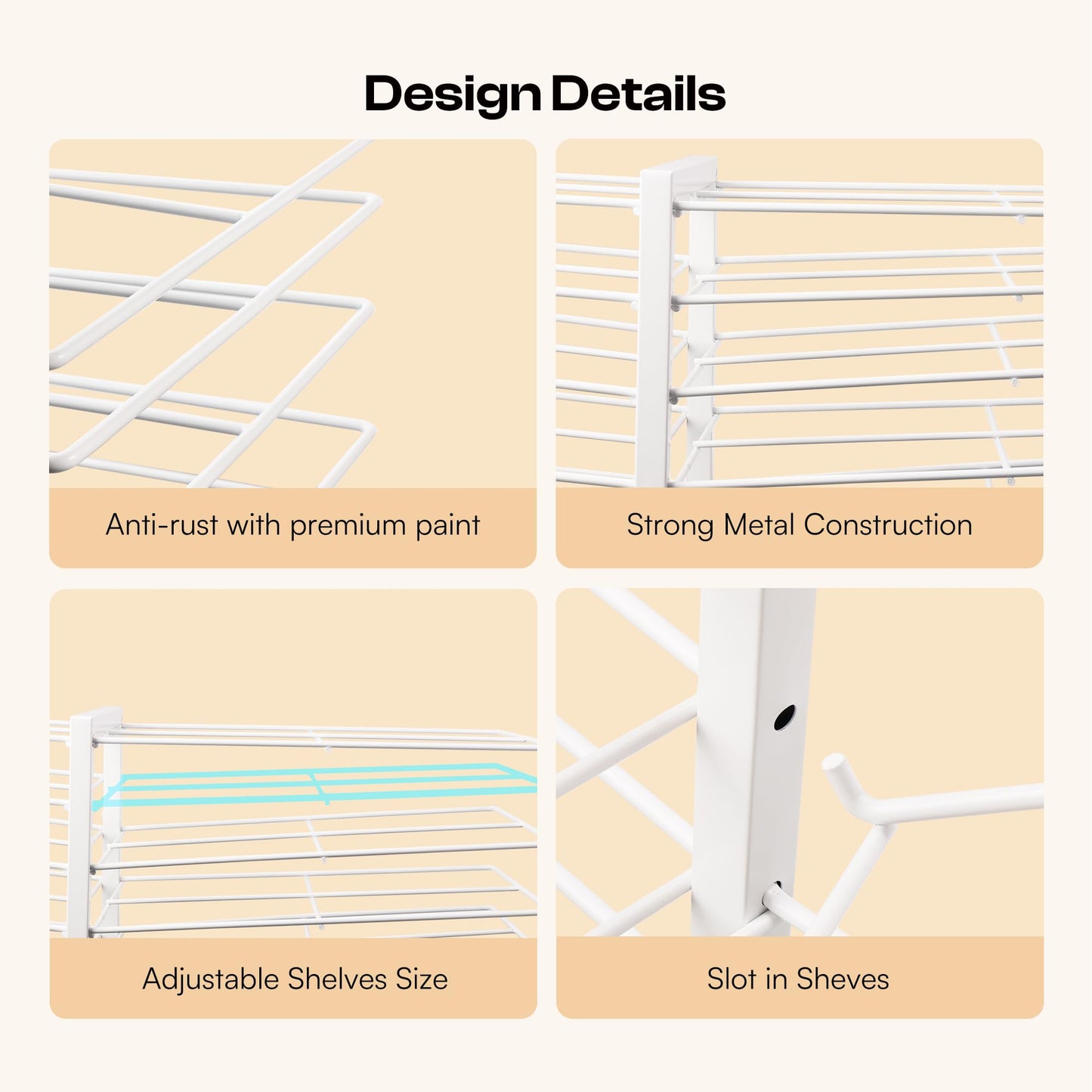 Caydo 30 Shelves Art Drying Rack, Easy Assembly Rolling Art Rack with Adjustable Shelves, Art Storage Solution for Screen Printing Frame, Lino Plates and Cabinet Doors