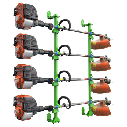 ELITEWILL Weed Eater Rack for Open/Enclosed Trailers, 4 Place Commercial Trimmer Racks Heavy-Duty Weedeater Rack for Trailer Work Landscape Truck Holder Lawn Equipment Accessories w/Lock