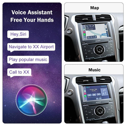 carultra Wireless Carplay Android Auto for Ford 2013-2015 Year with Sync2 System, Wireless Carplay Retrofit Kit Decoder, Support Navigation, Siri, Camera