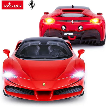 RASTAR 1/14 Ferrari SF90 Stradale Radio Remote Control Car Ferrari SF90 Model Car Toy Car for Boys Kids 2.4G