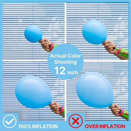 PartyWoo Bright Sky Blue Balloons, 100 pcs Matte Blue Different Sizes Pack of 36 Inch 18 Inch 12 Inch 10 Inch 5 Inch Blue for Balloon Garland Arch as Party Decorations, Blue-Y20