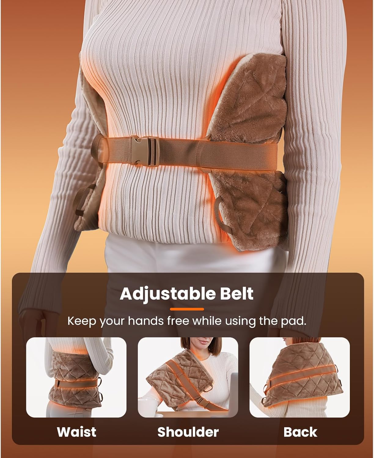 BOB AND BRAD Weighted Heating Pad with Far Infrared Therapy, Large Heating Pad for Body Back Deep Muscle Pain Relief, Gift for Family Women Men, ETL Certified & FSA/HSA Eligible 2.4lbs, 12"x24"