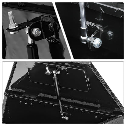 DNA MOTORING Trailer Tongue Box, Lockable Aluminum Truck Bed Tool Box, 26" X 11" X 12", Black, TBOX-T5-011-BK
