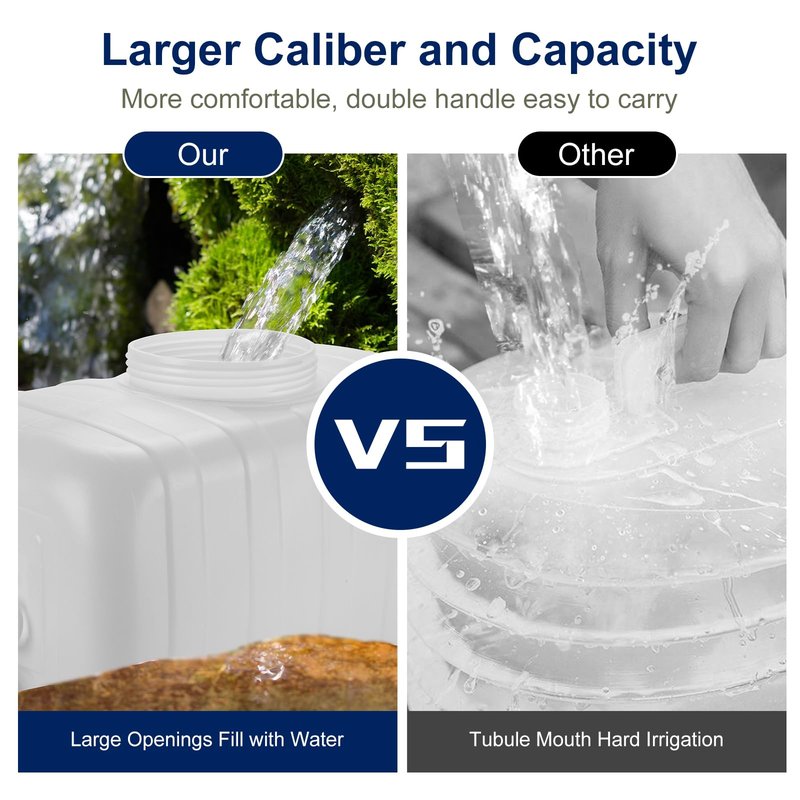 Water Storage Container for Camping, 6.6 Gallon Water Tank with Faucet, Portable First Aid Water Storage for Outdoor Hiking, RV, Autonomous Driving Tour, 17.7 x 11.8 x 11.8in