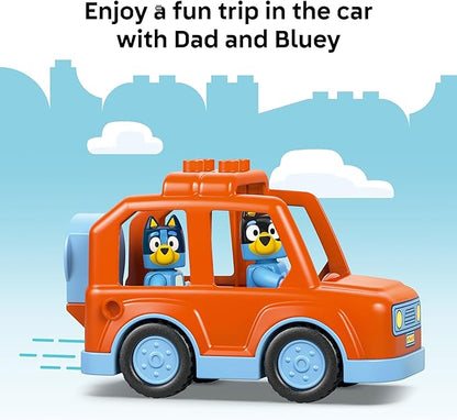 LEGO DUPLO Bluey Ice Cream Trip with Bluey - Toddler Toy for Kids Boys and Girls Ages 2+ - Includes Figure and Ice Cream Stand - Sensory Toy for Pretend Play - Preschool Gift Idea - 10458