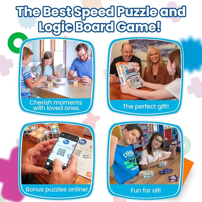 FoxMind Match Madness Board Game Visual Recognition Matching Board Game Family Puzzle Game to Develop Kids Problem Solving Skills