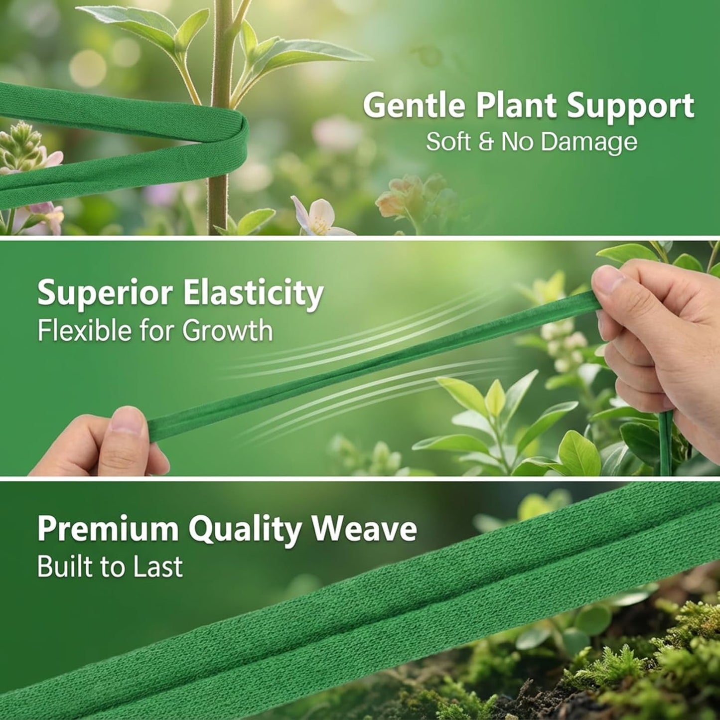 Skiennix Garden String - 2 Pack Plant Ties for Tree Support | 35M Roll, Green Soft Twine for All Plants