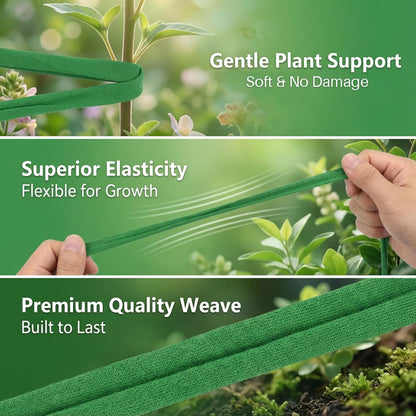 Skiennix Garden String - 2 Pack Plant Ties for Tree Support | 35M Roll, Green Soft Twine for All Plants
