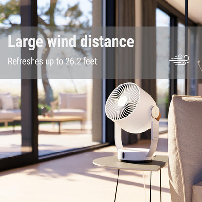 Stadler Form 3D air circulator Leo, fan with horizontal and vertical swing mode, wide range of up to 26 feet, white with remote control
