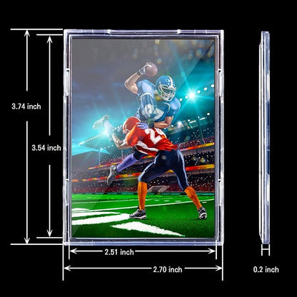 30-Pack Slim Card Holders - UV Protection Hard Plastic Cases for Sports Cards Baseball Cards Collectibles Anti-Scratch Trading Card Sleeves with Secure Closure
