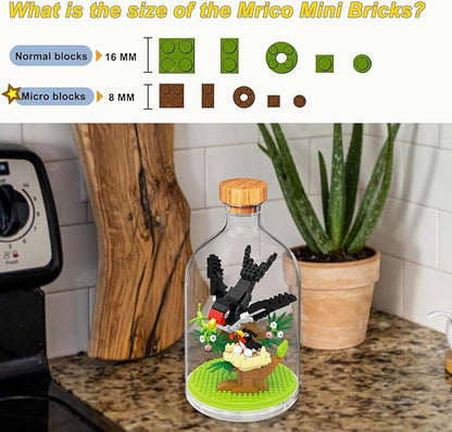 Creative Swallows Toy Building SetAdult Mini Animal Friend SetParty Favors Gift for FriendAnimal Lover Office Home Decor Birds Building Block KitNew Year Easter Birthday Gift for Family