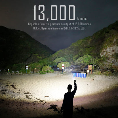 IMALENT MS03 EDC Flashlight 13000 Lumens, Rechargeable Pocket Flashlight, Suitable for Camping Emergency Hiking