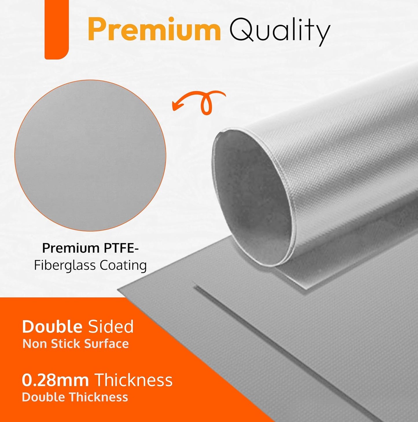 Silver Teflon Liner Roll - Versatile Non-Stick Mat for Ovens, Stovetops & Grills (75” x 17”)