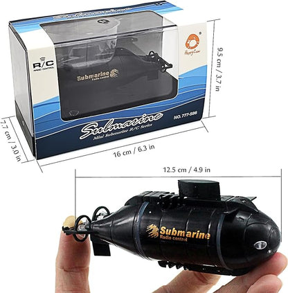 Tipmant Mini Remote Control Nuclear Submarine Toy RC Boat Electric Water Kids Birthday Gifts (Black)