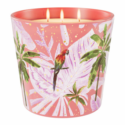 Sangria Sunshine Scented Candle, 30oz Natural Soy Wax Non Toxic, Large 3-Wick Luxury Aromatherapy Candle for Home | 100+ Hour Slow-Burn for Home Decor, Stress Relief, SPA