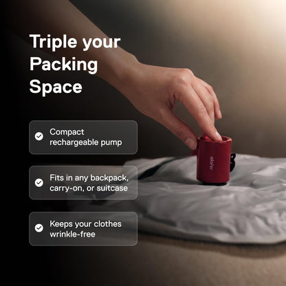 Ekster TravelPack Vacuum Kit Plus – Vacuum Seal Bags for Clothing Travel with Electric Air Pump, Compression Packing Cubes Alternative, Space Saver, Fits 10+ Days | Travel Essentials 2026