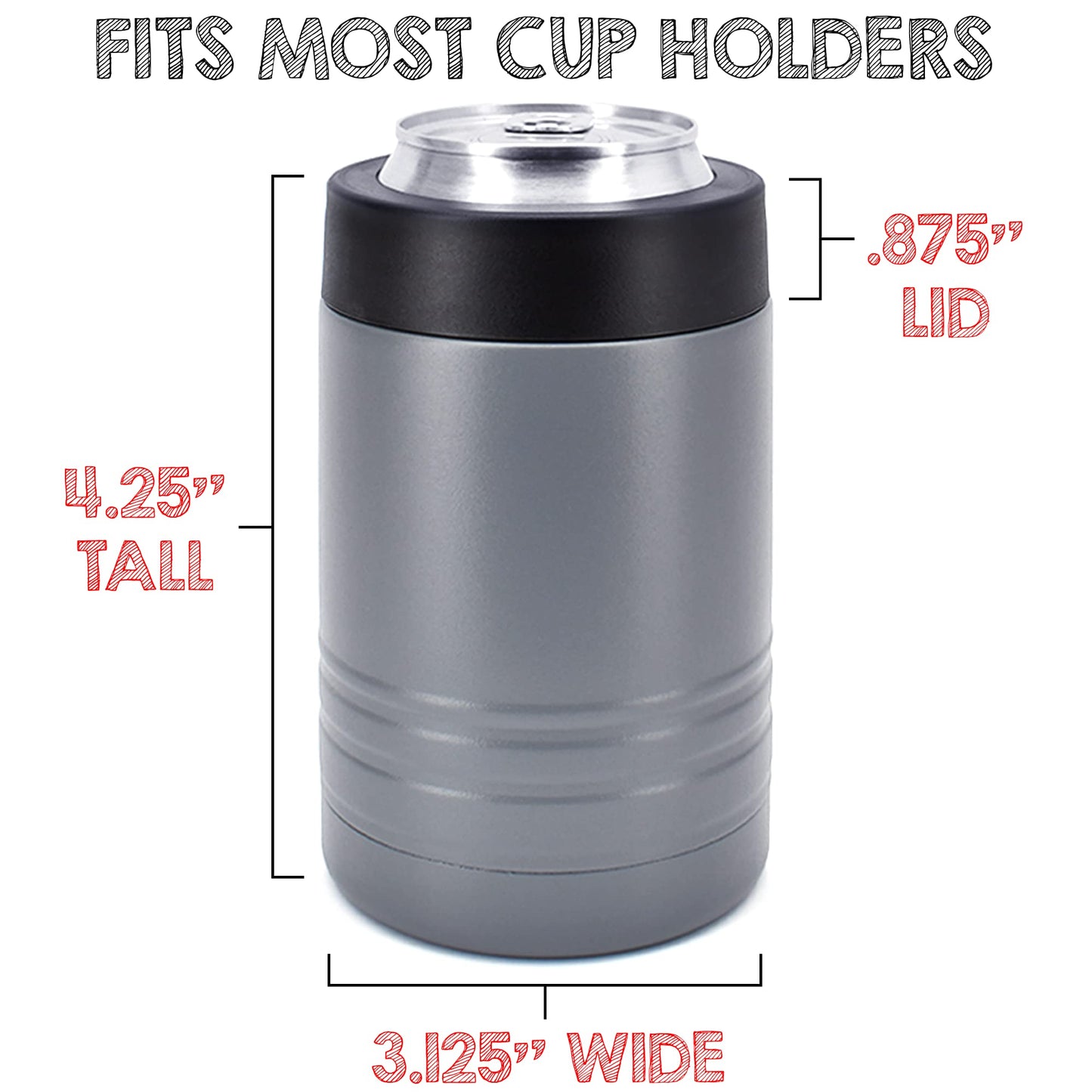 12oz Can/Beverage Holder - Dark Gray - 24 Pack