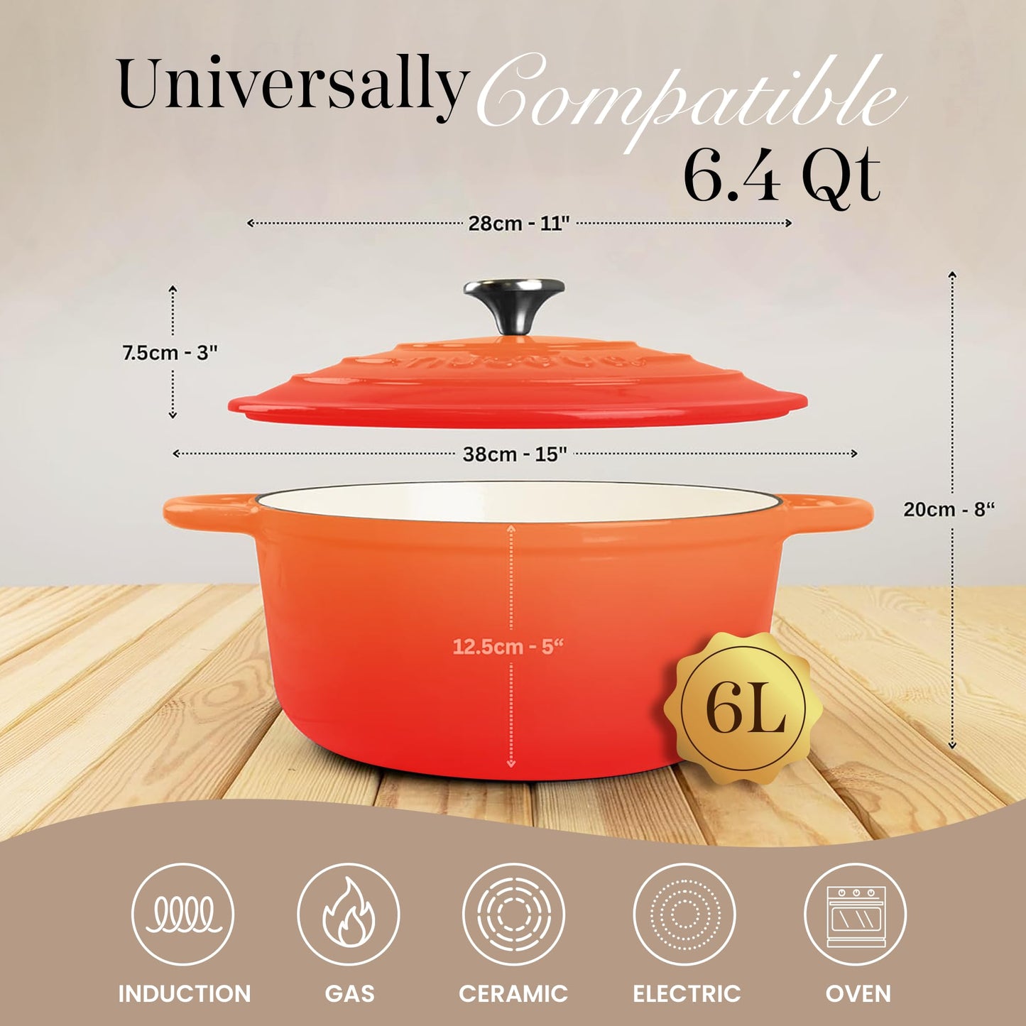 Nuovva Enamelled Cast Iron Cookware Bundle – Dutch Oven Pot with Lid, Casserole Dish & Bread Loaf Pan – Premium Ovenproof Cookware Set for Baking, Roasting & Everyday Cooking