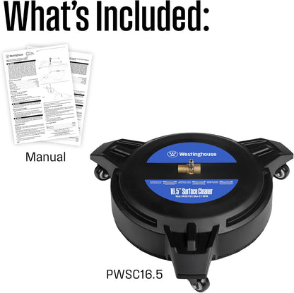 Westinghouse 16.5" Pressure Washer Surface Cleaner - 3400 Max PSI, 1/4” Connector | Gas & Electric Use