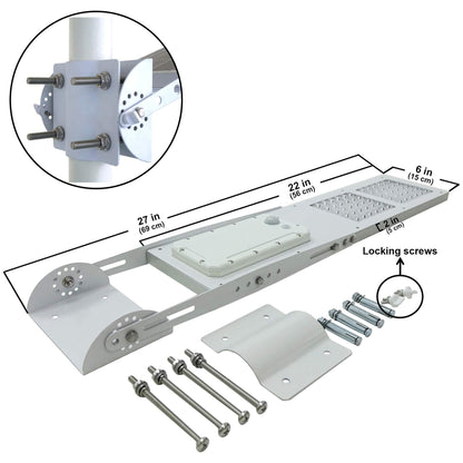 BETA 3000X Solar Street Light, Motion Sensor Outdoor Dusk to Dawn, Barn Parking Lot Driveway, Fit Max Pole Diameter 3" Cool White