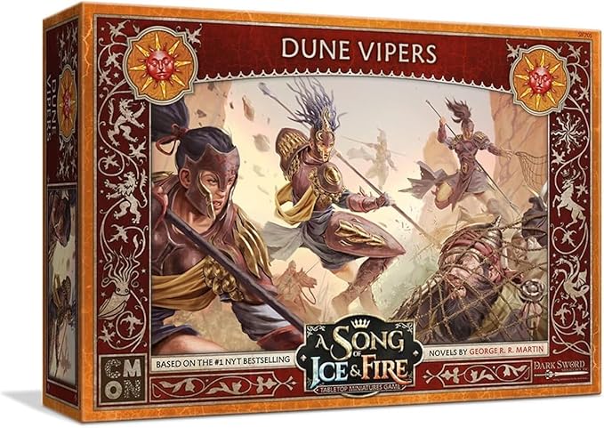 A Song of Ice and Fire Tabletop Miniatures Game Dune Vipers Unit Box - Deadly Assassins of The Sands Strategy Game for Adults Ages 14+ 2+ Players 45-60 Minute Playtime Made by CMON