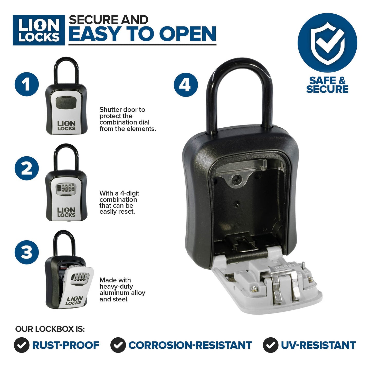 Key Lock Box for Keys with Code (24 Pack) 4 Digit Combination Lockbox for Keys Outdoor, Portable, Waterproof, Realtor Lock Box