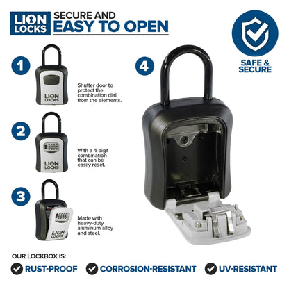 Key Lock Box for Keys with Code (24 Pack) 4 Digit Combination Lockbox for Keys Outdoor, Portable, Waterproof, Realtor Lock Box
