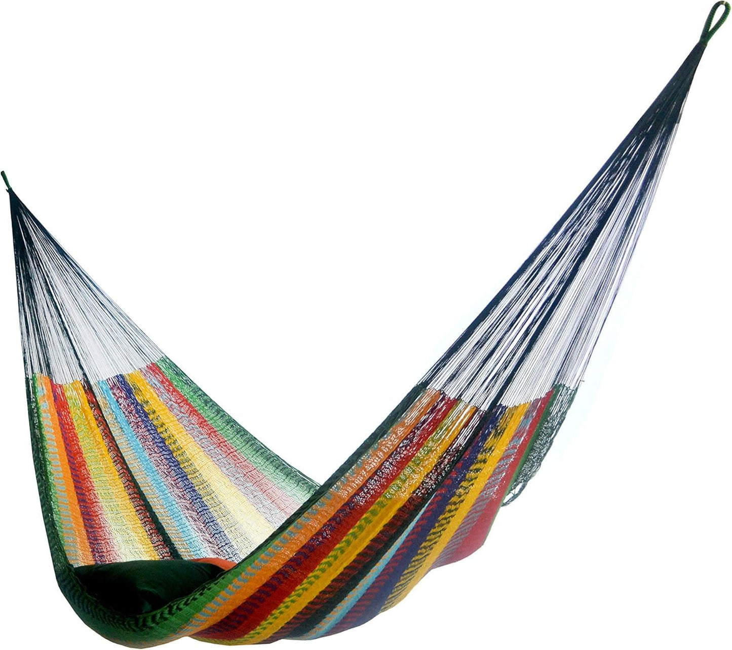 Hammocks Rada: Handmade Yucatan Hammock - Matrimonial Size Tropical Multicolor - 13ft long Artisan Crafted