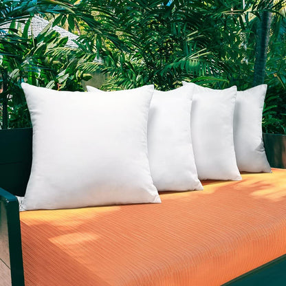 OTOSTAR Outdoor Throw Pillow Inserts - Water Resistant Cushion Pads for Patio | 12x20 Inch - White