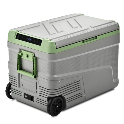 EUHOMY 12 Volt Refrigerator, 48QT Electric Cooler Usable Battery, Car Refrigerator 0℉~68℉, 12V Fridge 12/24V DC 110-240V AC, Portable Freezer with Wheels for Camping, Travel, Truck, Outdoor