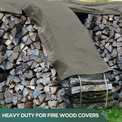 CCS Waterproof Canvas Tarp Cover (21oz) – Heavy Duty Duck Cloth, Waxed Canvas Tarpaulin with Rustproof Brass Grommets for Camping, Construction, Equipment & Outdoor Use (Olive Drab, 12x20 Ft)