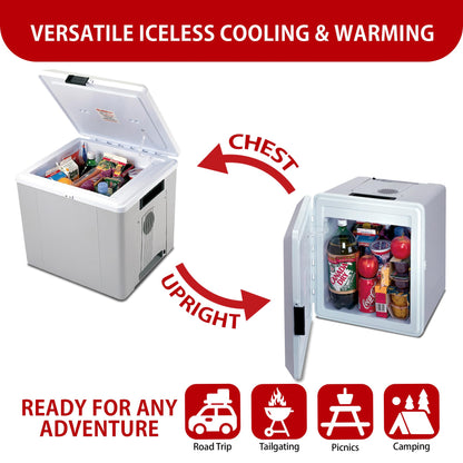 Koolatron 12V Iceless Cooler & Warmer – Portable 29 qt Electric Cooler/Nevera Portátil Eléctrica for Car Truck Camper Boat Hard Sided Mini Fridge for Camping Picnic Travel Lunch Food Drinks Office