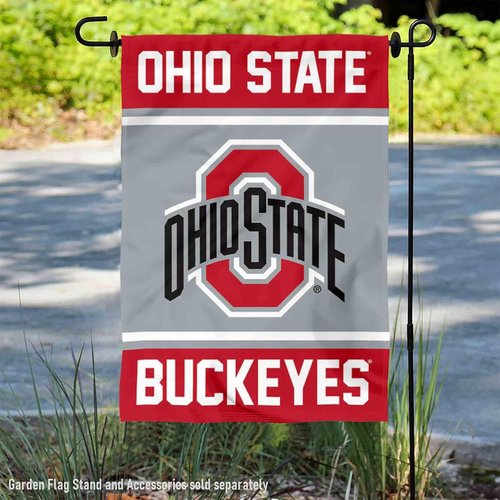 College Flags & Banners Co. Ohio State Buckeyes Garden Flag - Vibrant Design for Outdoor Decor