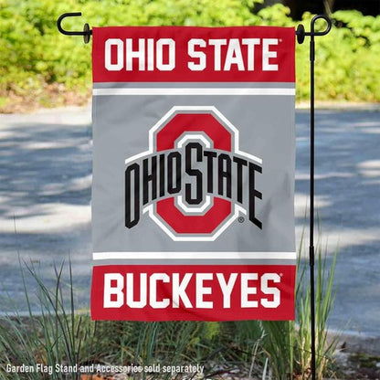 College Flags & Banners Co. Ohio State Buckeyes Garden Flag - Vibrant Design for Outdoor Decor