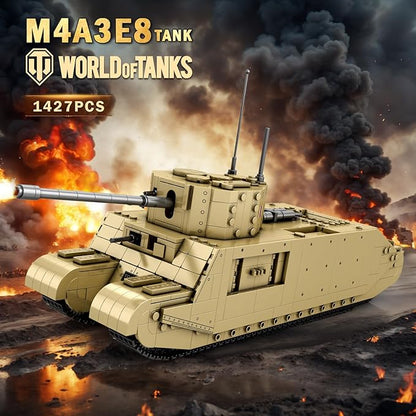Reobrix TOG2 Tank Building Set WW2 Military British Armed Tanks Building Block Set for Military Fans 77032 World of Tanks Licensed Product MOC Tank Model Toy Gift for Adults and Teens（1427 PCS）