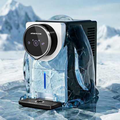 Antarctic Star Nugget Ice Maker Countertop, Gen 2 Self-Cleaning Portable Ice Machine, 33 lbs/24H, 1.8L Water Tank, 1.5 lbs Ice Storage, Touch Screen & Auto Ice Drop, for Home/Office/Kitchen