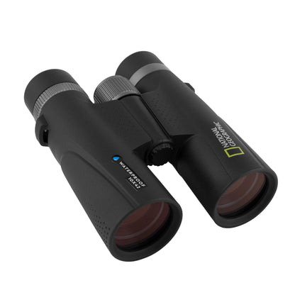 National Geographic Waterproof 10x42 Fully Coated Roof Prism Adult Binoculars with Harness for Bird Watching Hunting Hiking Outdoor Activities Travel and Sports