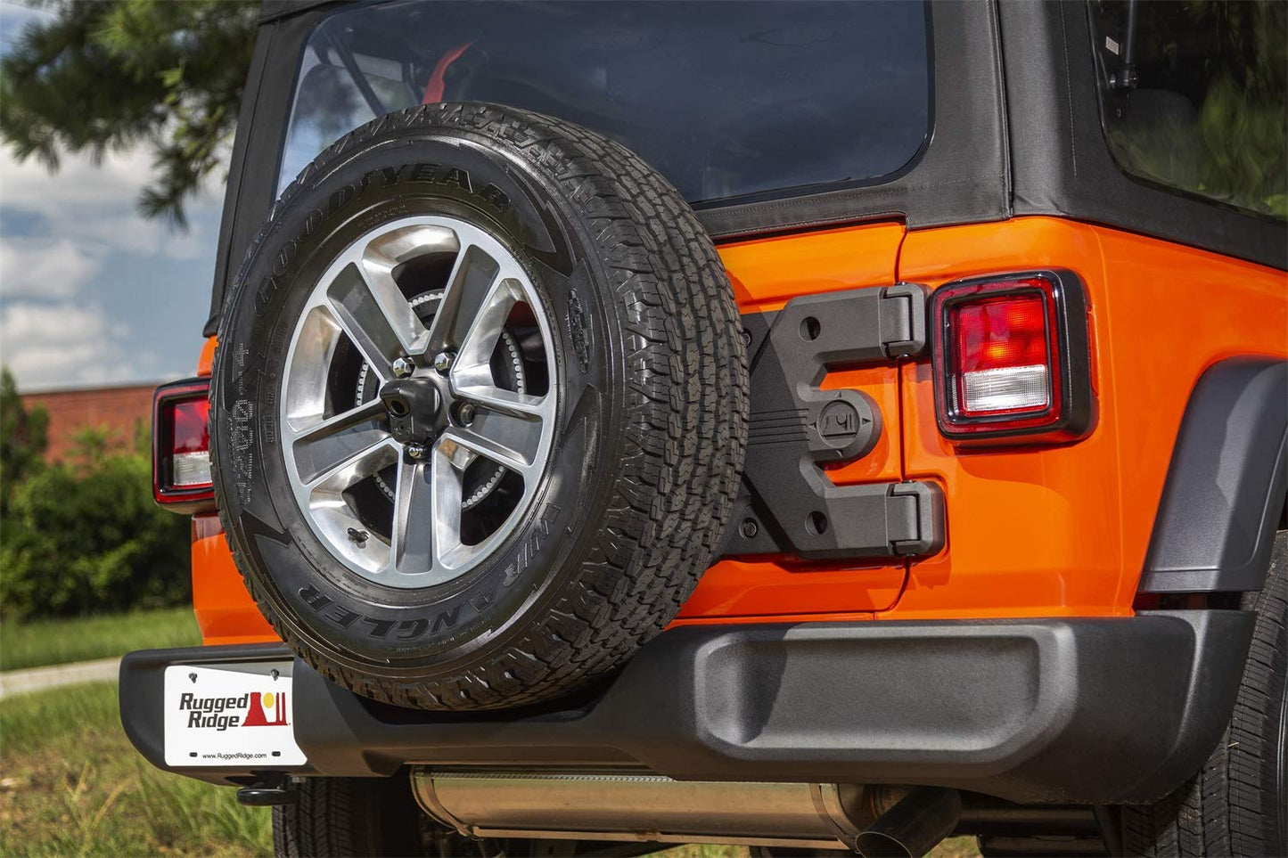 Rugged Ridge HD Tire Carrier | Black, Hinge Casting, Heavy Duty | 11546.56 | Fits 2018-2025 Jeep Wrangler JL